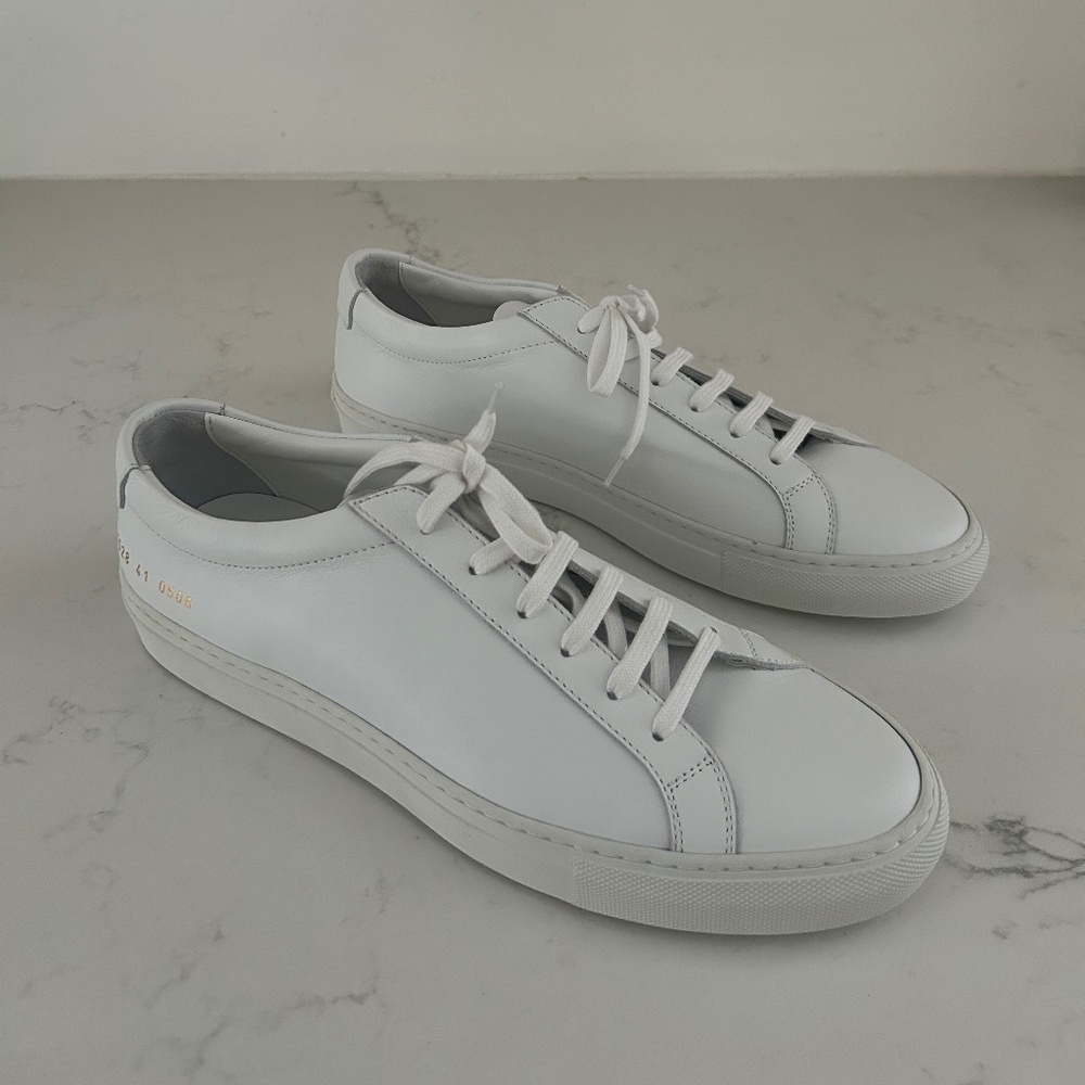 Common Projects White Original Achilles Low Sneakers IT 41 / US 8